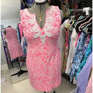N.W.T. Lilly Pulitzer Harper Shift Dress Size Medium Havana Pink Clawdia